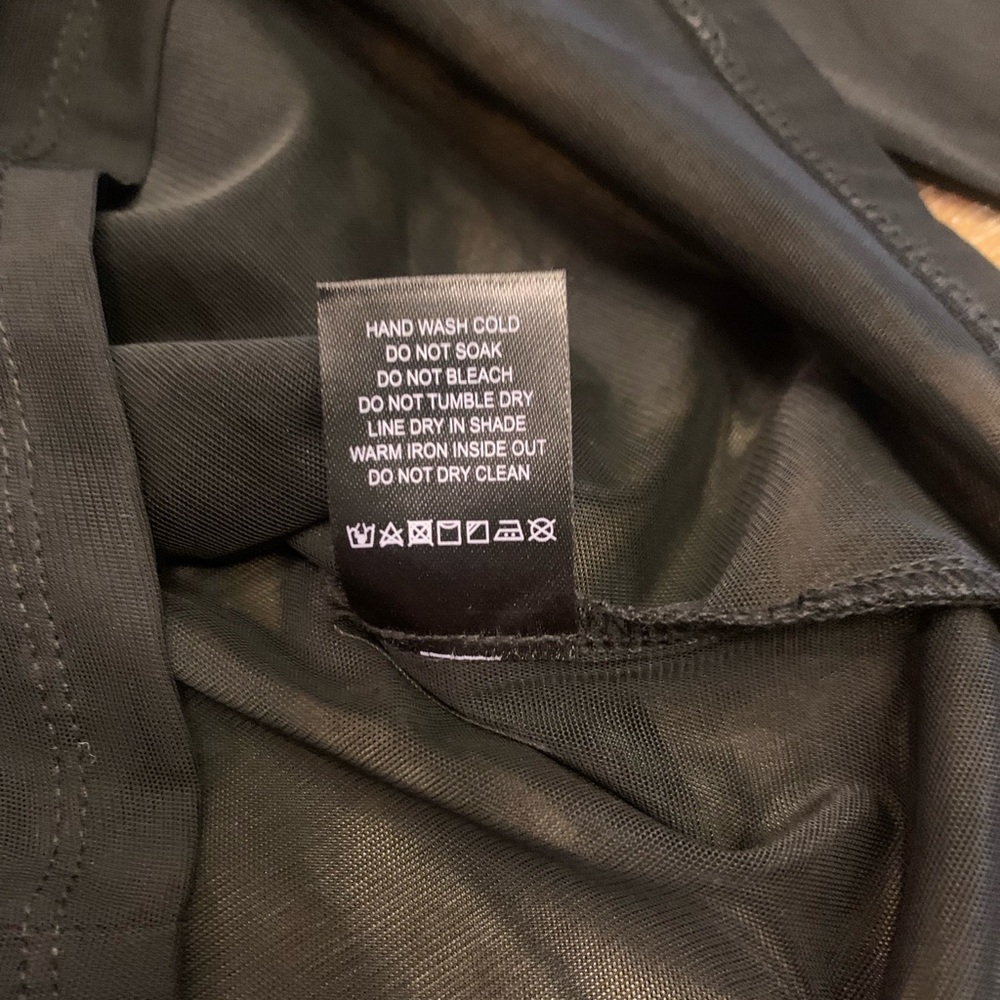 NBD Black Sheer Long Sleeve Top - Picture 7 of 9